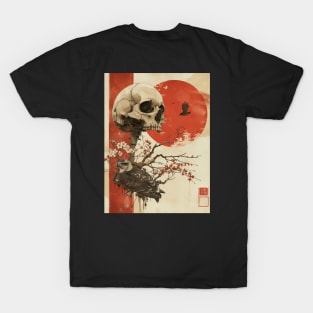 hawk, moon and skull T-Shirt